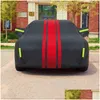 السيارة تغطي السيارة er جسم مقاوم للماء ERS الغبار الخارجي ered Oxford Cloth Sunsn Rainproof Heat Tinsation for Ford Mustang Drop Dression Automo DHJM2