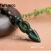 Pendants Natural Hetian Jade Down Magic Pestle Ink Jade Pendant Upscale Atmospheric Men's Jade Necklace Jewelry Lucky Amulet Gift