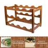 Wine Bottle Vintage Wooden Rack Cabinet Holders Shelf Free Standing Barware Storage Racks Home Bar Gadgets 240111