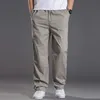 Mense Casual Cargo Cotton Pants Men Pocket Löst raka byxor Elastiska arbetsbyxor Märke Fit joggar manlig super stor storlek 6xl 240112