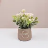 Fleurs décoratives Mini plantes artificielles bonsaï petite plante en pot Simulation fausse fleur décorations de Table de bureau décoration de jardin de maison
