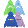 Spider Hoodie Designer Hoodies Sp5der Pink Graphic Diamond Setting Set Thickened Terry Cloth Athleisure Hot Stamping Foam Printing Oversize EDV0