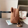 Zaino in peluche borsa femminile autunno e inverno nuova versione coreana di Instagram super fuoco simpatico orso orecchio zaino ragazza borsa genitore-figlio HKD240112