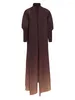 Kadın Trençkotları Lanmrem Vintage Gradient Pileli Uzun Ceket Kadın Eşarp Yakası Gevşek Rüzgar Dergisi Moda 2024 Bahar Giyim 32C414