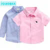 FCLHDWKK Kids Baby Jongens Katoenen Shirt Geel Blauw Casual Jongen Blouses Shirts Baby Meisjes Kleding Stijl Top Shirt Baby 240111