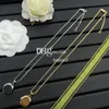 Designer Gold Chains Necklace Letter Plated Pendant Necklace Classic Mental Charm Necklace With Box Sets