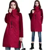 Trenchs de femmes manteaux femmes mode manteau d'hiver automne veste épaisse pardessus femme décontracté manches longues patchwork long vêtement d'extérieur