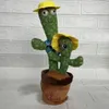 Brinquedos de pelúcia elétricos cactus mãe e filho dança gravação resposta cantando conversa cactus recheado brinquedos de pelúcia 240111