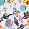 Patches voor kleding kinderen jongens Space Sew Iron on Star Rocket Ufo geborduurde Thermocollant Stitch schattige Parches Designer jassen