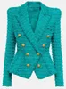 High Street Est FW Designer Jacket Womens Slim Fit Tassel fransed tweed Blazer 240112