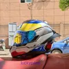 Motocykl Krajowy certyfikat AGV3C AGV Pełny nowy hełm męski i żeńska osobowość cztery sezony wyścigi Big Tail Wings Para Bluetooth Running 21