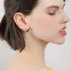Stud Earrings Sapphire Gem For Female Niche Design High-end Sense 925 Pure Silver Needles 2024