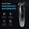 Enchen Electric Shaver 3D Blackstone 3 IPX7 Vattentät rakkniv Våt och torr dubbelanvändning Face Beard Battery Digital Display för män 240111