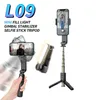 Handheld Gimbal Stabilizer Selfie Stick L09 Bluetooth Mobile Phone Holder Adjustable Fill Light Stand 240111