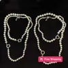 Ожерелья из бисера, новое жемчужное ожерелье, цепочка для женщин, браслет для влюбленных, модные дикие индивидуальные украшения, поставка H2DW