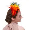 Femme plume cheveux cerceau mariée bandeau réutilisable fête formelle chapeau chapeaux Opp paquet de haute qualité 0112