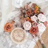 装飾的な花人工バラ本物の外観の偽物結婚式の花束センターピースブライダルシャワーパーティーホームデコレーション