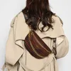 Casual Waist Bags Breast Bag for Women's Fashion and Leisure Winter New Plaid Crossbody Bag with Chain Design and Small Fragrant Waist Bag
