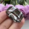 MenBand Fashion 8mm Tungsten Carbide Rings for Men Women Wedding Band BlackRed Carbon Fiber Inlay Beveled Polishing Comfort Fit 240112