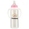 MIYOCAR personalized baby bottle pacifierclip box 4pcs set A free plastic 260ml standard neck feeding 240111