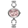 Women's Delicate Alloy Compact Lightweight Oval Retro Roman High Profile Horizontal Bracelet Quartz Waterproof Watch