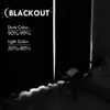 1PCブラックブラックアウトカーテンライト削減熱絶縁グロメットブラックアウトカーテンパネルリビングルームの寝室240113のドレープ