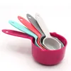 Strumenti di misurazione Set da 5 pezzi Cucchiaio pieghevole Colorato Misuratore di cottura Scoop Cucina Farina Tazza di zucchero