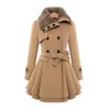 Женское шерстяное пальто в стиле ретро, ультратонкое пальто с воротником, женское пальто с меховым воротником, зимнее шерстяное кружевное пальто, одежда больших размеров 5XL 240112