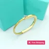 Bangle Luxury Fashion Bogle Biżuterii Bransoletka Banles Bancelets Anniversary Gift Titanium Stael Rose złoto Srebrne Bracelety dla kobiet Trendy Pa