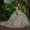 Sexy Schatz Prinzessin Quinceanera Kleid 2024 Schulterfrei Applikationen Blumen Gelübde Perlen Tull Party Süße 16 Kleid Vestidos De 15 Jahre