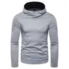 Felpe con cappuccio da uomo 2024 maglione slim fit pullover casual tinta unita grande primavera e autunno