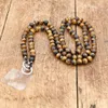 120 cm Natural Tiger Eye Stone Pendant Telefonkedjor Nackremmar för kvinnor Män LANYARD Tillbehör 240111