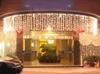 10 м x 15 м светодиодное мерцающее освещение 500 светодиодов рождественская гирлянда фея свадебный занавес фон уличные вечерние рождественские огни 110 В 220 В 8546384