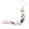 Soothie Teether Clips for Boys or Girls Lovely Silicone Beads Baby Infant Teething Soother Pacifier Clip Chain Holder