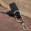 Keychains Style Personality Handmade Leather Keyring Retro Vintage Bronze Car Keychain Pendant Waist Hanging Men Women Jewelry Gift 35