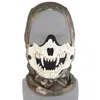 Outdoor Airsoft Maschera tattica Cappuccio Tiro Protezione per il viso Equipaggiamento Metallo Rete metallica in acciaio Mezza faccia NO03-023