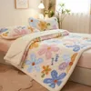 Winter Warm Fluwelen Luxe Laken Set met Kussensloop 3 stks Beddengoed Set Thuis Textiel Beddengoed Set Cartoon Zachte pluche Bed Cover 240111