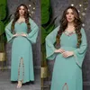 Ethnic Clothing 2024 Summer Women Chiffon Maxi Dress Muslim Abaya Dubai Turkey Kaftan Evening Gown Jalabiya Robe Longue Femme Musulmane