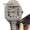 Luxus Diamond Designer -Version Big Moissanite Diamonds Watch Pass Test Bewegung Top -Qualität Voller Eiured Saphir Sapphire Mitte mit Box gemacht