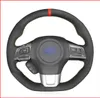 Copertura del volante dell'automobile dell'involucro morbido cucito a mano in pelle scamosciata nera per Subaru WRX STI 20152019 Levorg 2015 2016 2017 2018 20197763534