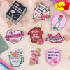 Iron Patch Cute for Clothes Letter on Sew Embroidered Applique Small Thermoadhesive Designer Backpack Jacket Transfers Girl Pink