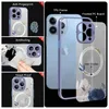 Luxe bloempatroon mat hoesje voor iPhone 14 13 15 Pro Max 14 Pro schokbestendig magnetisch opladen ijzeren ring mat telefoon achterkant bumper hoesjes fabriek