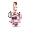 Pink Love Heart Murano Charm Fit Plata de Ley Original Armband 2024 Ny Collection Family Tree Argent Bijoux