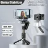 Stabilisateur de cardan sans fil Bluetooth, bâton de Selfie, suivi intelligent du visage à 360 degrés, enregistrement en direct avec lumière de remplissage 240111