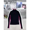 2024ss Runway Automne Mode Marque Même Style Pull À Manches Longues Col Rond Blanc Noir Abricot Pull Vêtements Pull Femme