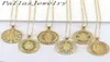 Anhänger Halsketten 10 stücke Vintage Gold Überzogene Kristall Zirkon Jungfrau Maria Halskette Für Frauen Weibliche Trendy Charms Religiöse Schmuck G6624418