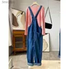 Women's Jumpsuits Rompers Denim Jumpsuits for Women Solid Straight Pants Korean Style Vintage One Piece Outfit Women Loose Casual Rompers Women ClothesL240111