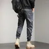 Pantaloni da uomo Moda Multi tasche Cargo da uomo Streetwear Solido elastico in vita Jogging Pantaloni casual da uomo in cotone a lunghezza intera Uomo