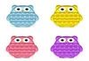 Pers leksaker Enkla pushbubblor Kids Anti Stress Board Squeeze Toy Cartoon Owl Relieve Focus H47UZ689995341