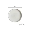 Plattor Retro Blue Circular Ceramic Steak Plate Restaurant Flat Pasta dessert Dish Molecular Cuisine Special Tabellery